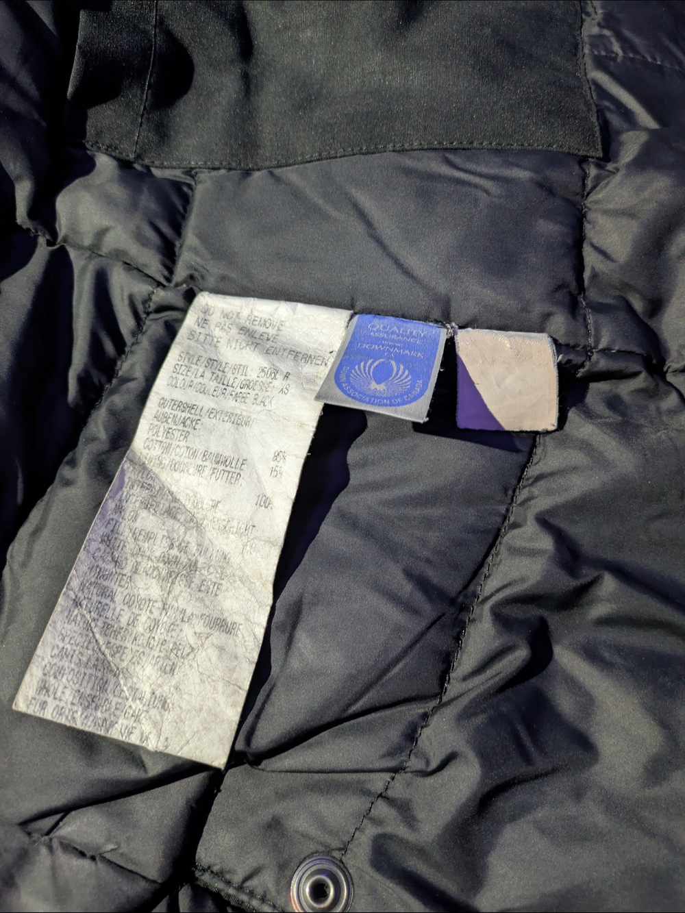 Canada Goose Black Military-Style Long Parka with Hood - Picture 8 of 9